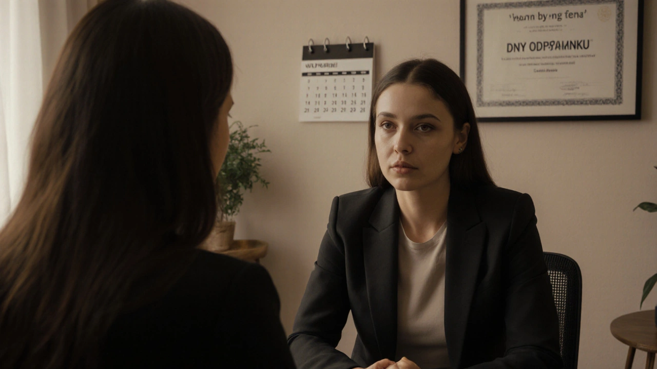 Kosmetička upřímně odmítá klientce nebezpečnou proceduru v klidné kanceláři.